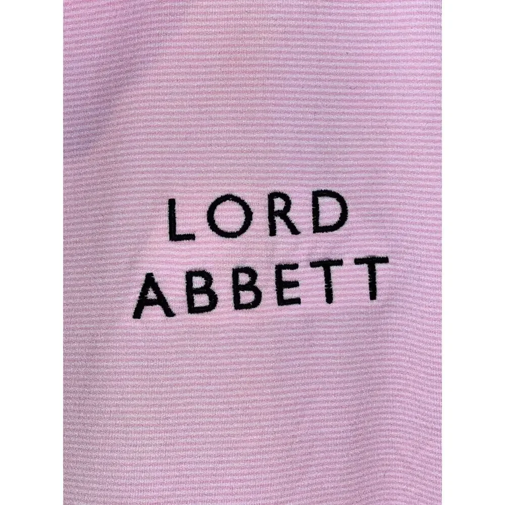 Peter Millar Lord Abbett Polo Mens M Summer Comfort Jubilee Stripe Pink NWT - Picture 4 of 8